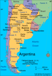 map of argentina