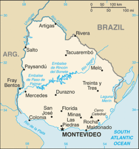 map of uruguay